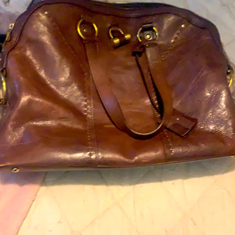 Authentic YSL Muse Bag Brown Leather